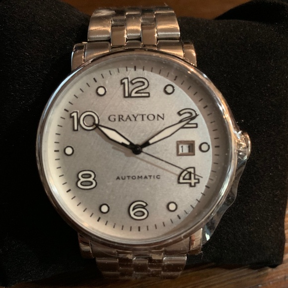 GREYTON MEN'S AUTOMATIC WATCH WHITE SILVER DIAL